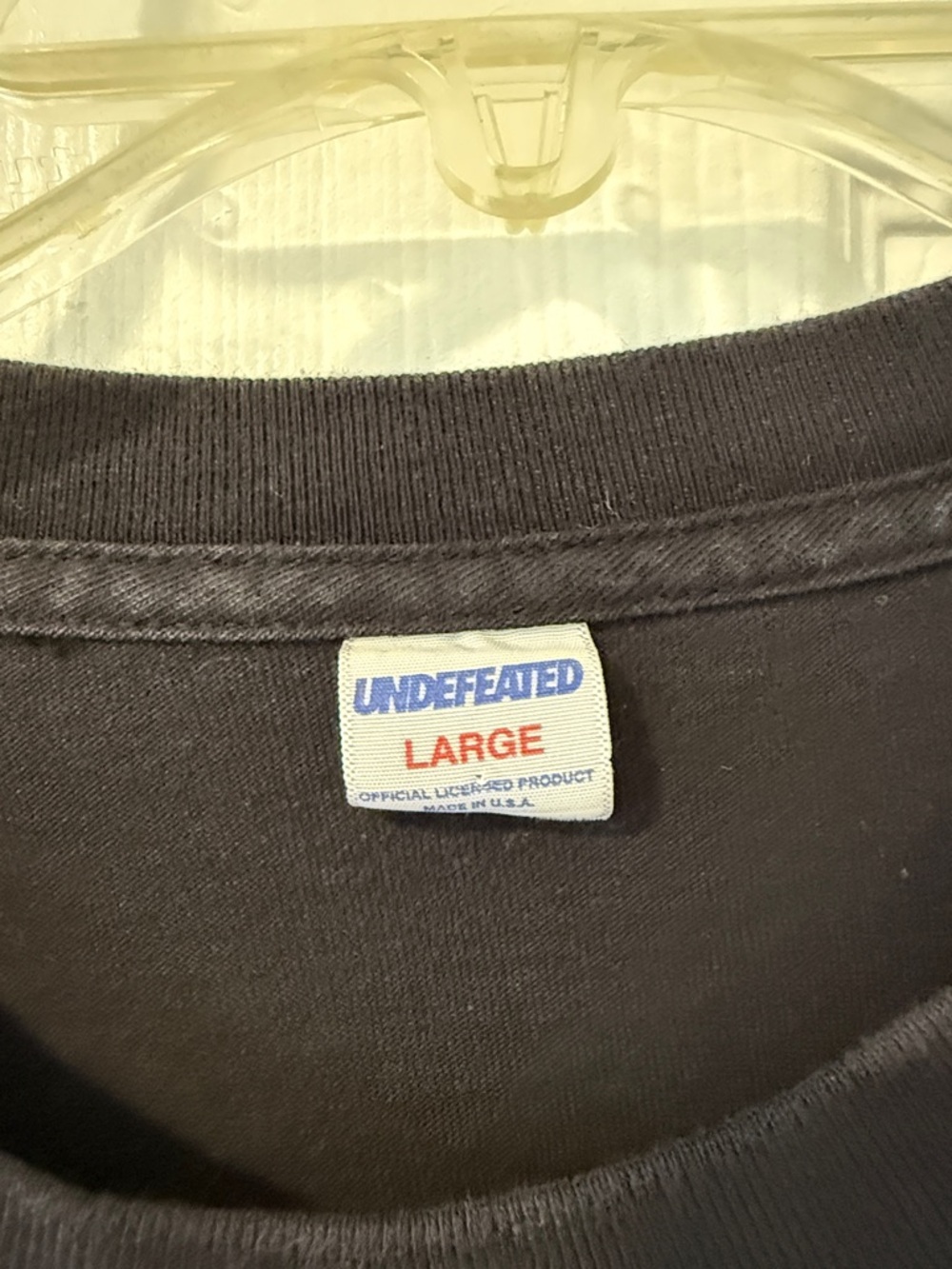 Undefeated Black Long Sleeve Tee with White Logo - Picture 2 of 2